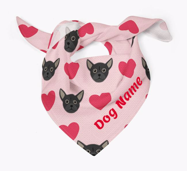 'Heart Pattern' - Personalised {breedFullName} Bandana